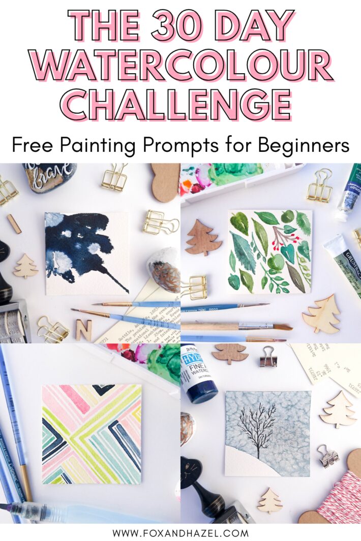 30 day watercolour challenge free painting prompts for beginners