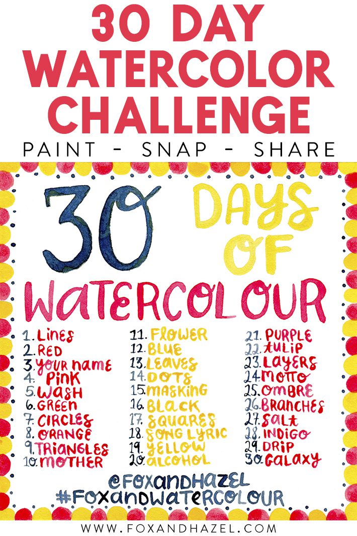 Ta Da! The 30 Day Watercolor Challenge!