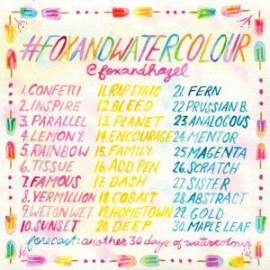 30 Day Watercolor Challenge with Free Prompts! | Fox + Hazel