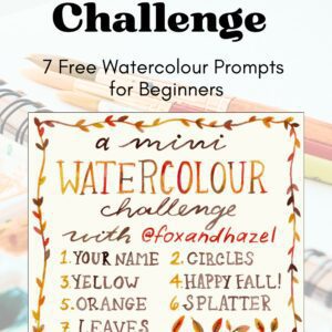 7 day watercolour challenge free prompts for beginners