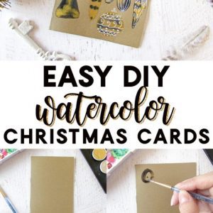 easy watercolor christmas cards