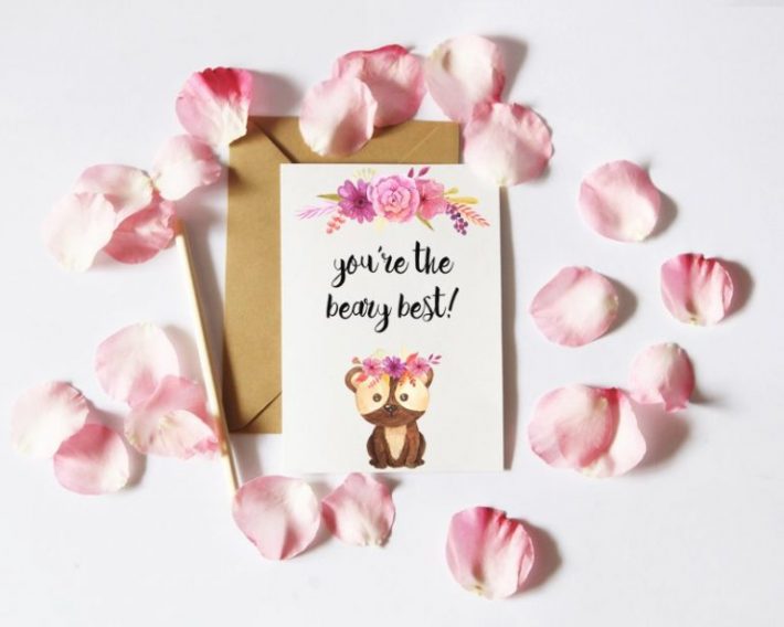 Free Bear Valentine's Day Card - Fox + Hazel
