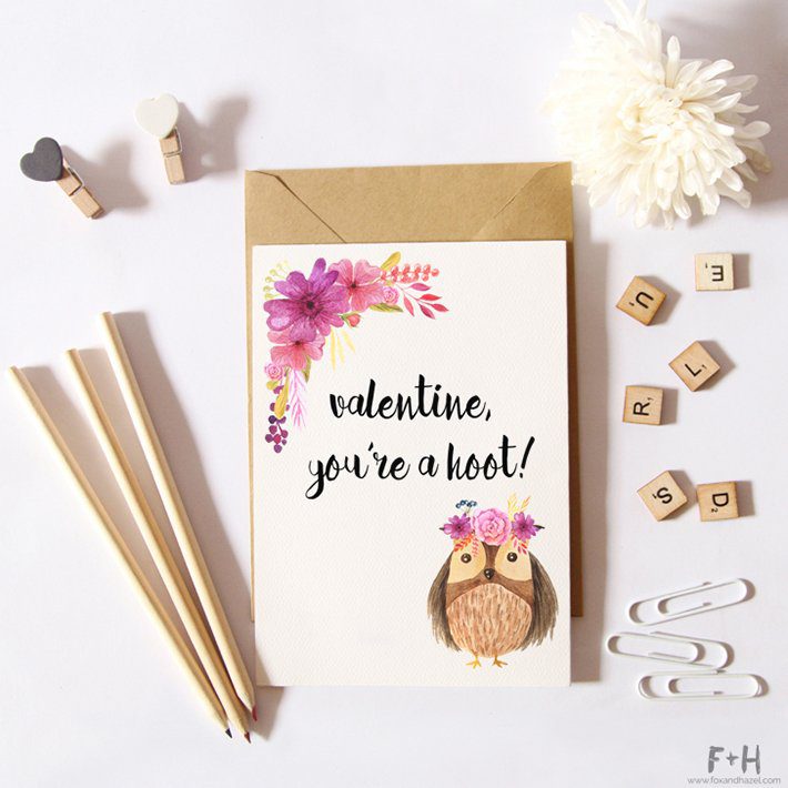 Free Bear Valentine's Day Card - Fox + Hazel