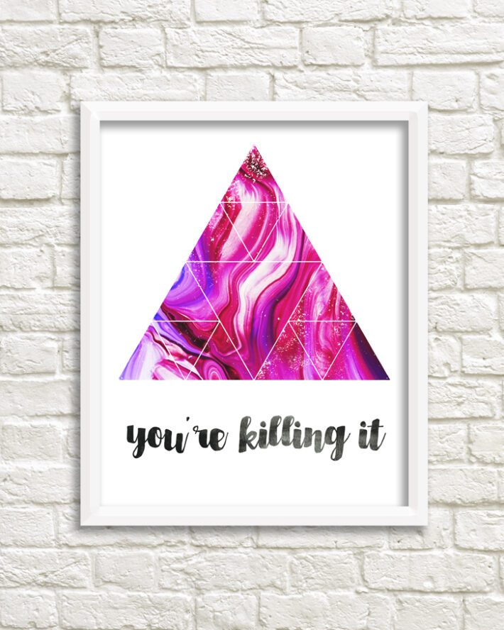 Free geometric art prints in colorful design