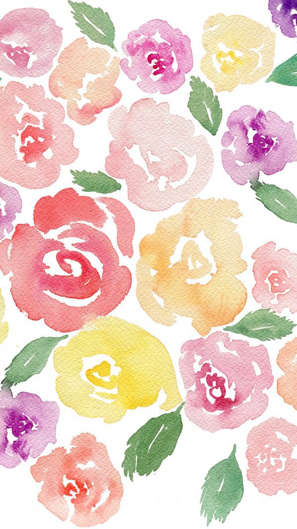 Free Beautiful Watercolor Floral Tech Wallpaper Fox Hazel