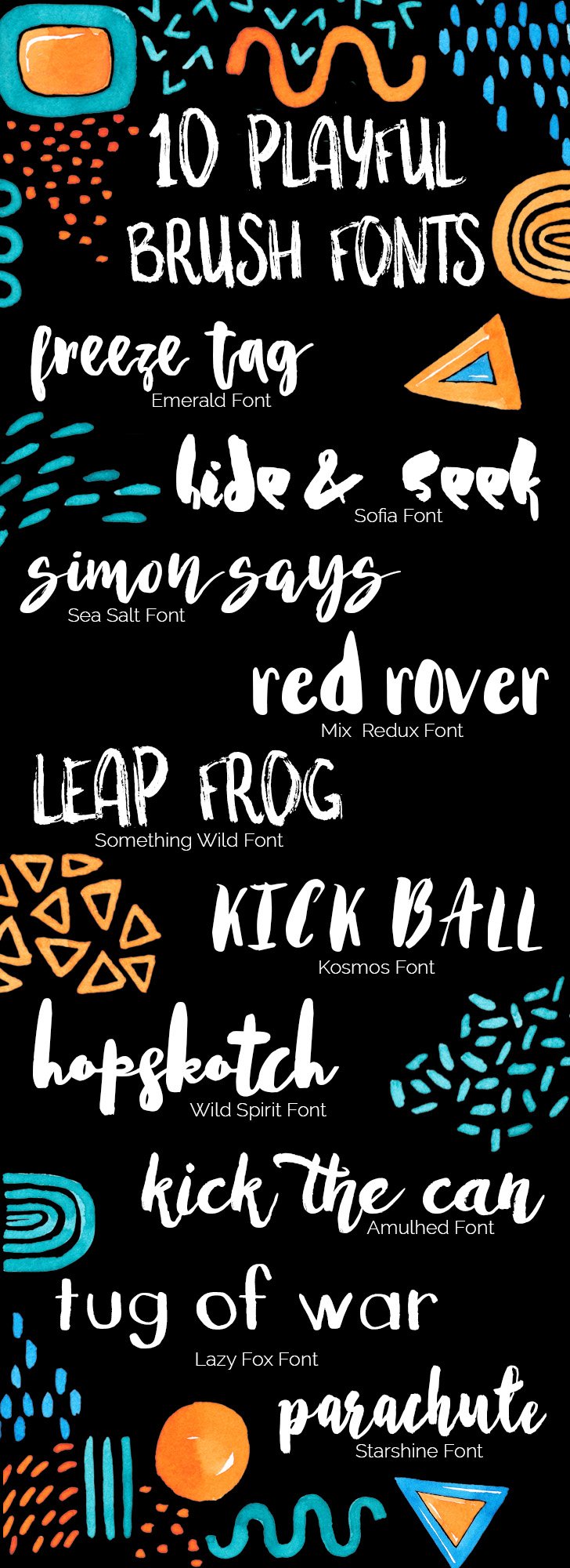 10 Playful Brush Fonts - Fox + Hazel