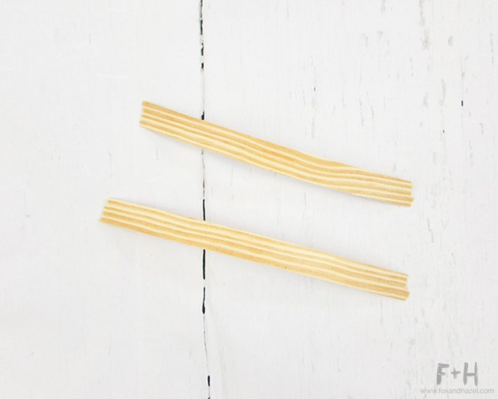 wood veneer tape strips on white background