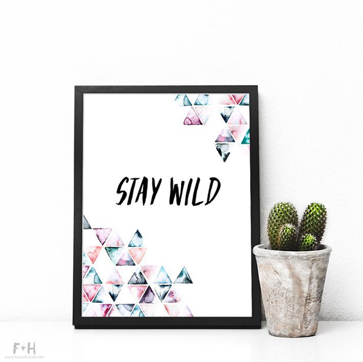 Free Triangle Watercolor Art Print - Fox + Hazel 2