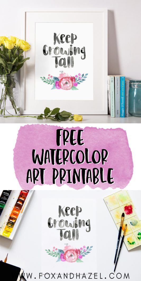 Free Hand Lettered Spring Floral Art Print + Giveaway! | Fox + Hazel