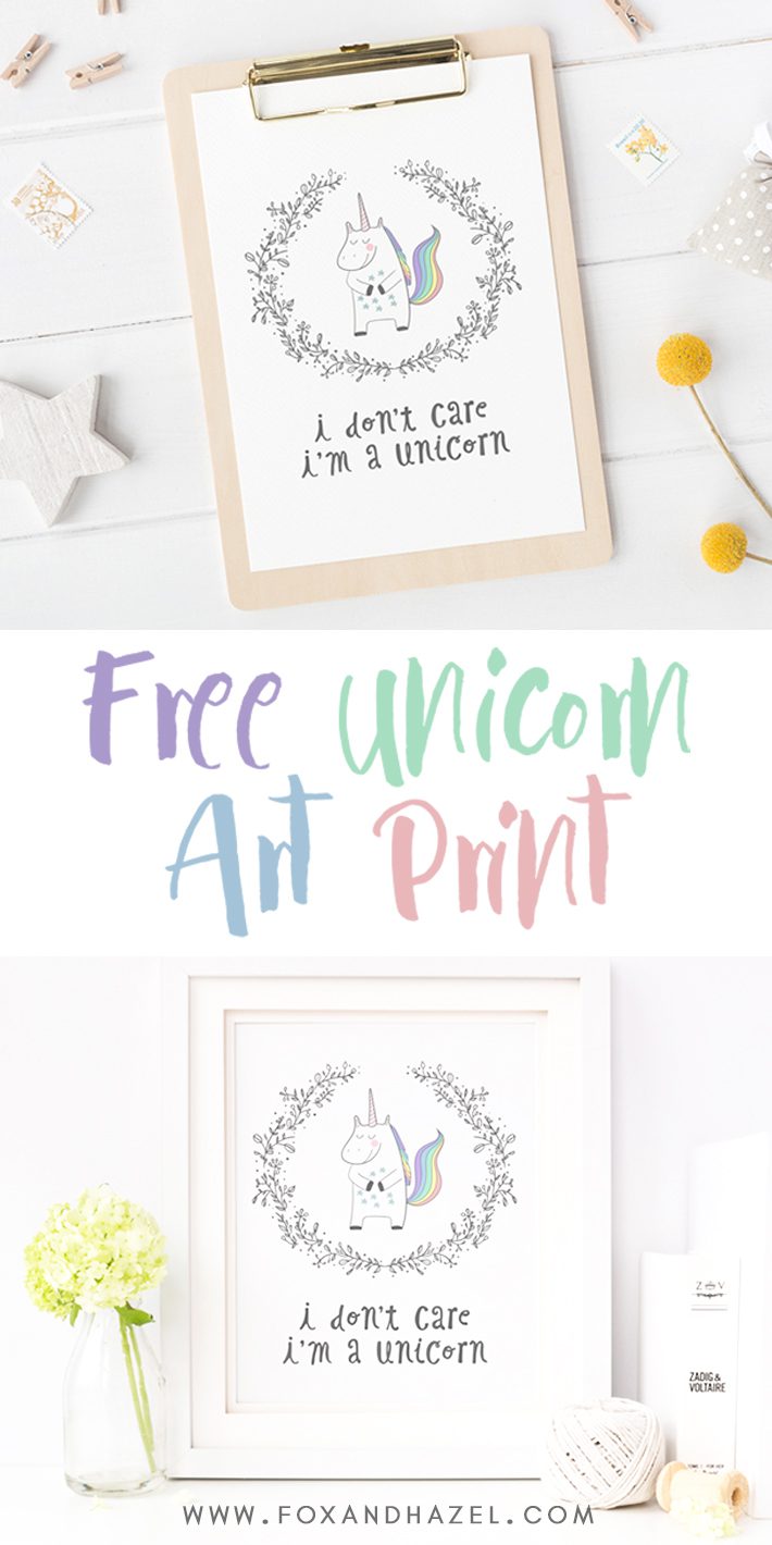 Unicorn Printable Art, Unicorn Digital Download, Unicorn Print