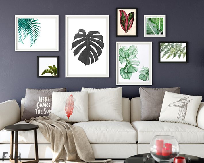 Free Tropical Leaf Art Prints - Fox + Hazel