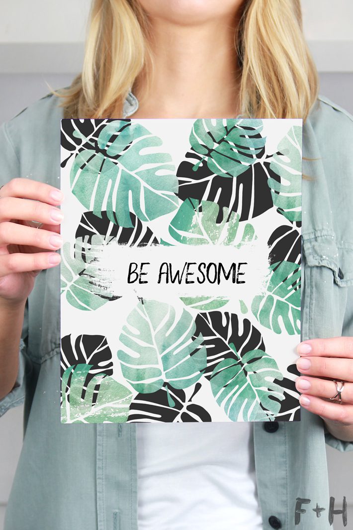 25 Free & Gorgeous Tropical Leaf Prints