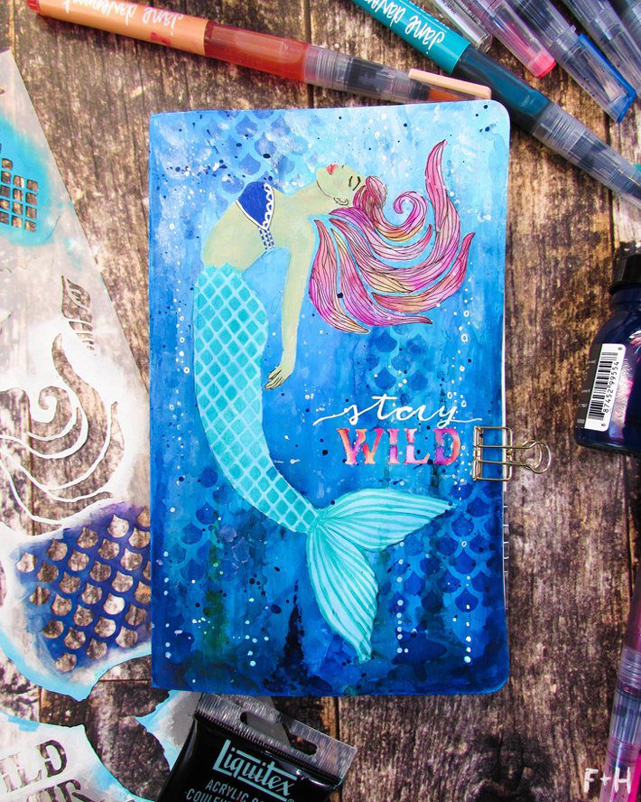 StencilGirl Talk: Art Journaling with Stencils and Posca Paint Pens