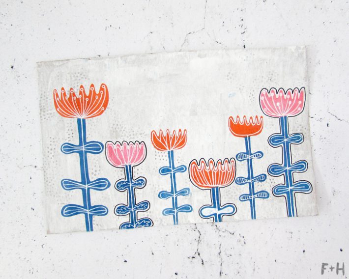 Scandinavian Flowers Envelope Art Tutorial - Fox + Hazel