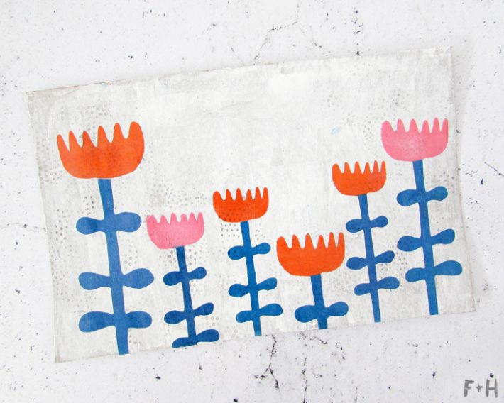 Scandinavian Flowers Envelope Art Tutorial - Fox + Hazel