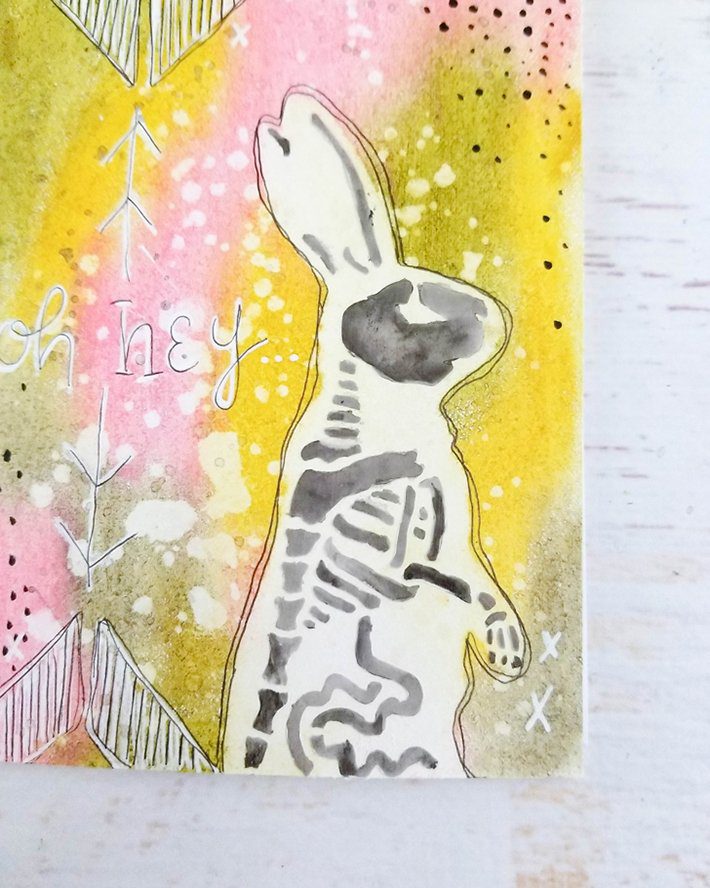 Spirit-Animal-Cards-Tim-Holtz-StencilGirl-Fox + Hazel