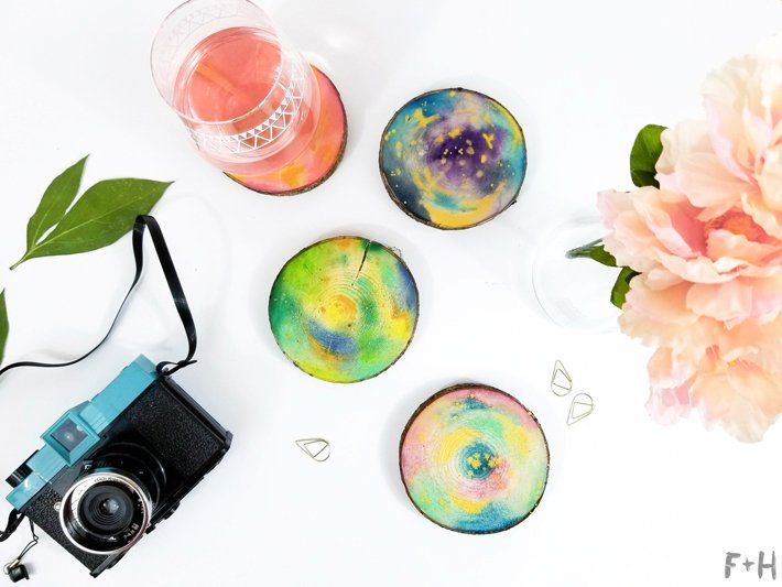 DIY-Watercolor-Wood-Slice-Coasters-10