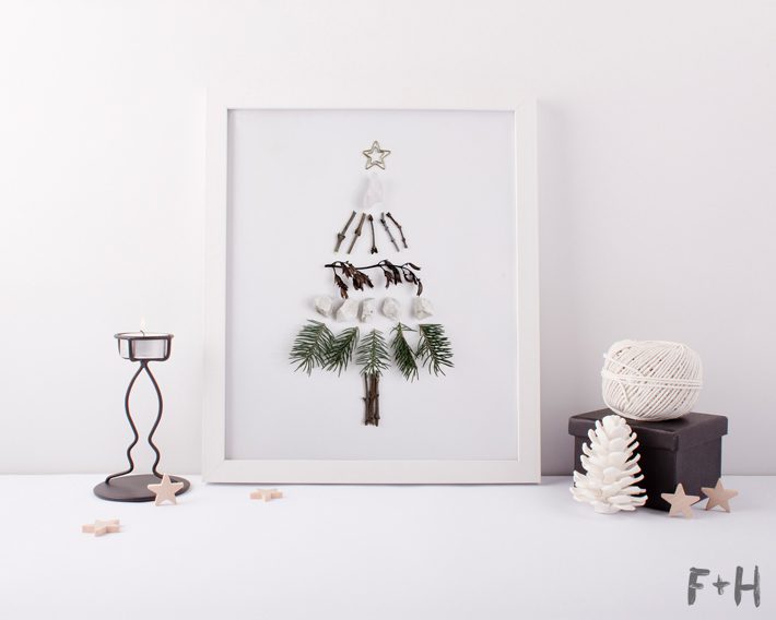 free natural christmas tree print