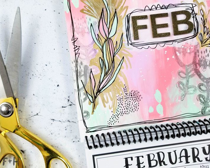 DIY Wall Calendar for February - Fox + Hazel