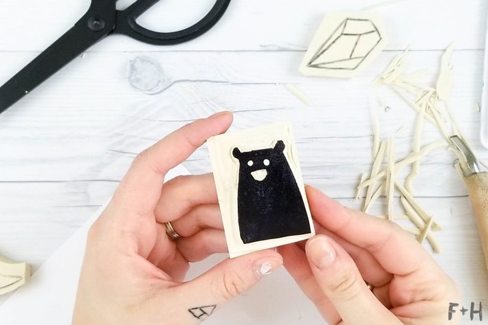 DIY Hand Carved Rubber Stamps - Stamp Carving - Fox + Hazel