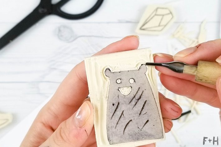 DIY Hand Carved Rubber Stamps - Stamp Carving - Fox + Hazel