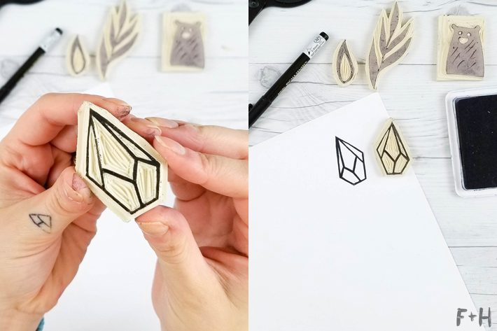DIY Hand Carved Rubber Stamps - Fox + Hazel