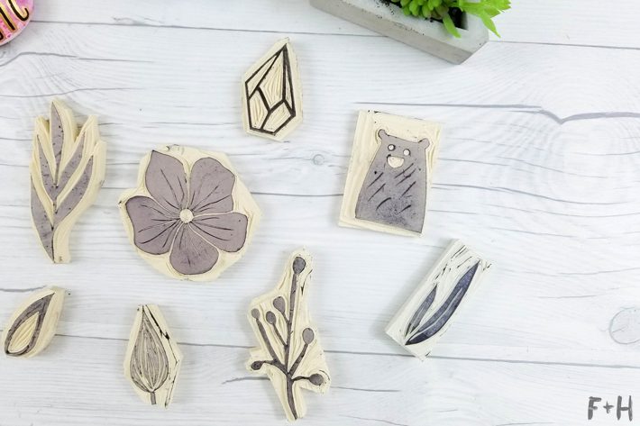 How To DIY Hand Carved Rubber Stamps