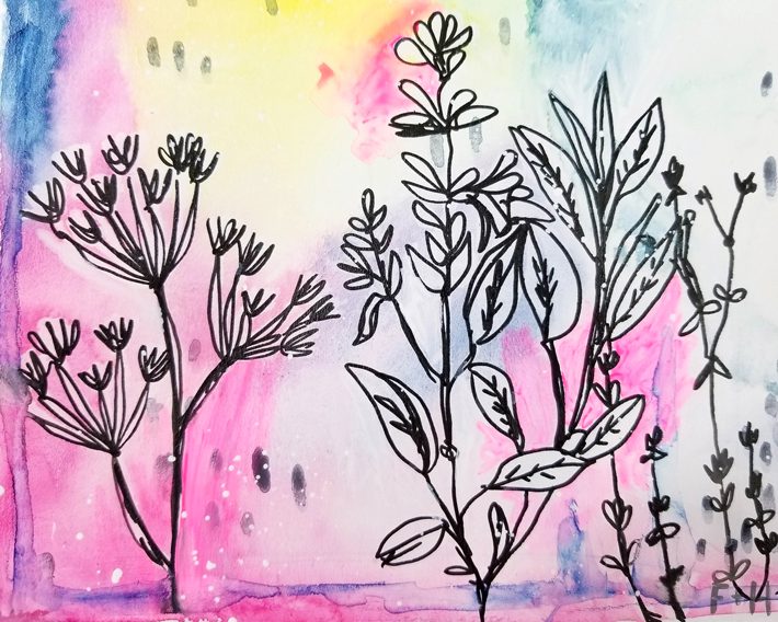 DIY Watercolor Flower Calendar - Fox + Hazel 3