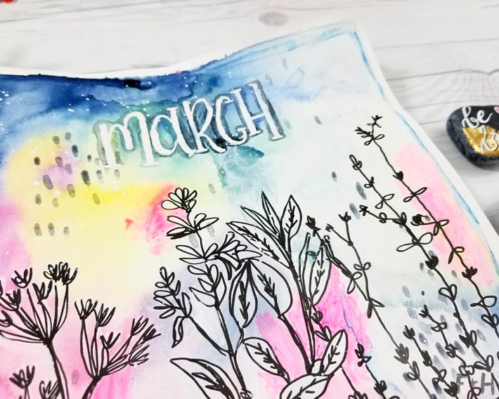 DIY Watercolor Flower Calendar - Fox + Hazel 3