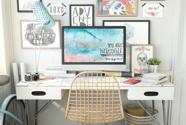 Free Motivational Desktop Wallpaper - Fox + Hazel