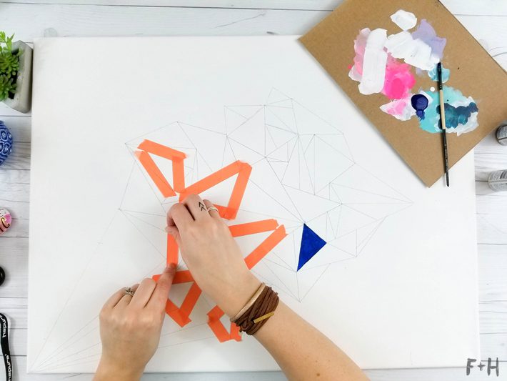Geometric Canvas Art Diy - Fox + Hazel 8