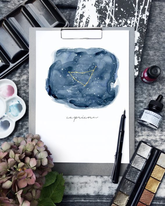 Download 12 Free Zodiac Signs Art Printables | Fox + Hazel