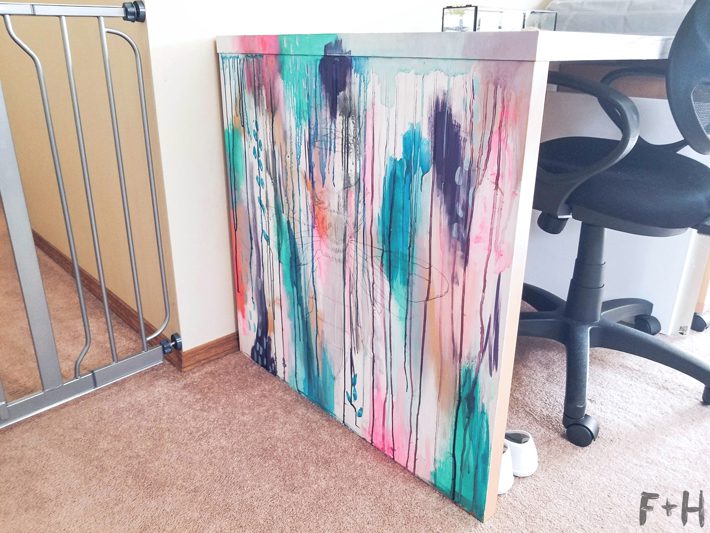 painted side of desk