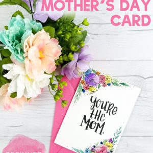 mother's day card watercolor tutorial with flowers