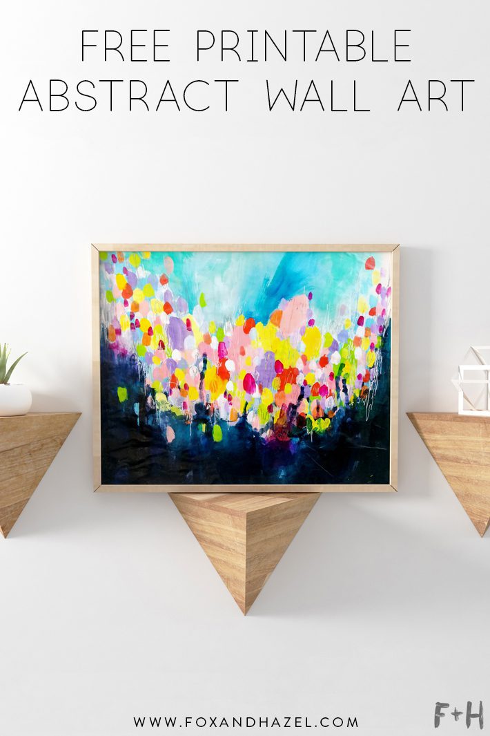 Free Printable Hazel + Wall | Abstract Fox Art