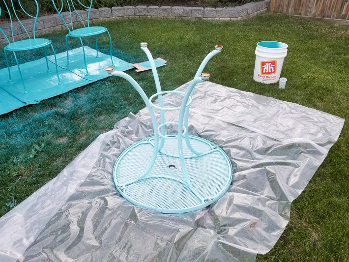 Repainting Metal Patio Furniture With, What Paint To Use On Metal Garden Furniture