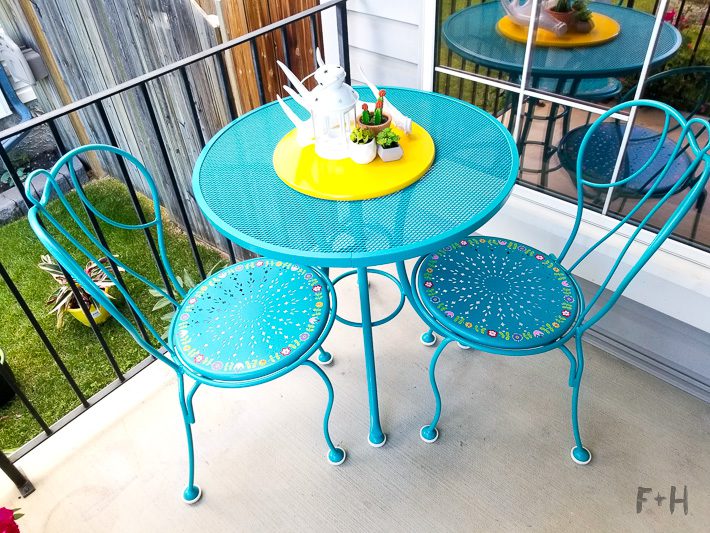 repainting metal patio furniture