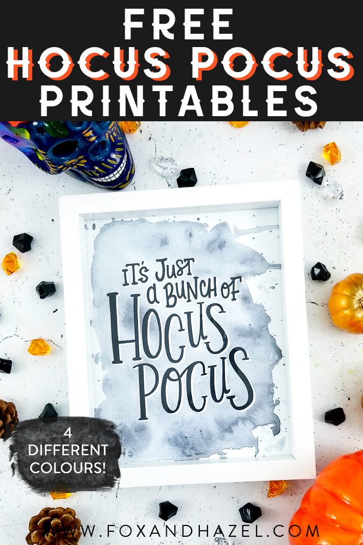 Free Hocus Pocus Printable in 4 Different Colours! | Fox + Hazel
