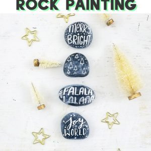 christmas rock painting christmas painted rock