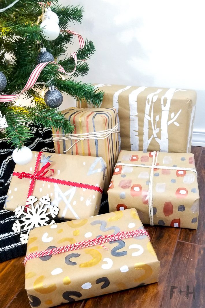 DIY Christmas Kraft Wrapping Paper - Fox + Hazel