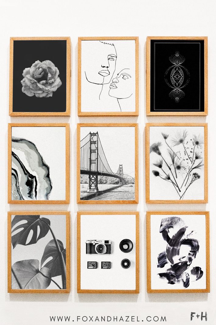 36 totally free black and white art prints fox hazel