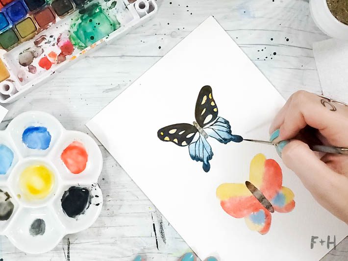 Download Painting Butterflies In Watercolor Tutorial Fox Hazel Free Art Designs