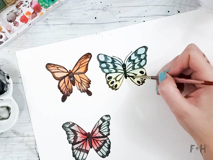 A Pretty Talent Blog: Using Posca Marker to draw a butterfly (step by step)  Card