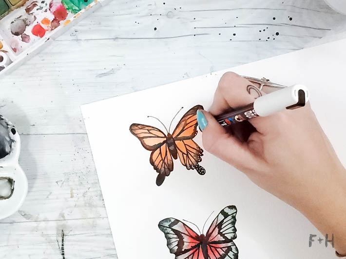 watercolor butterfly painting