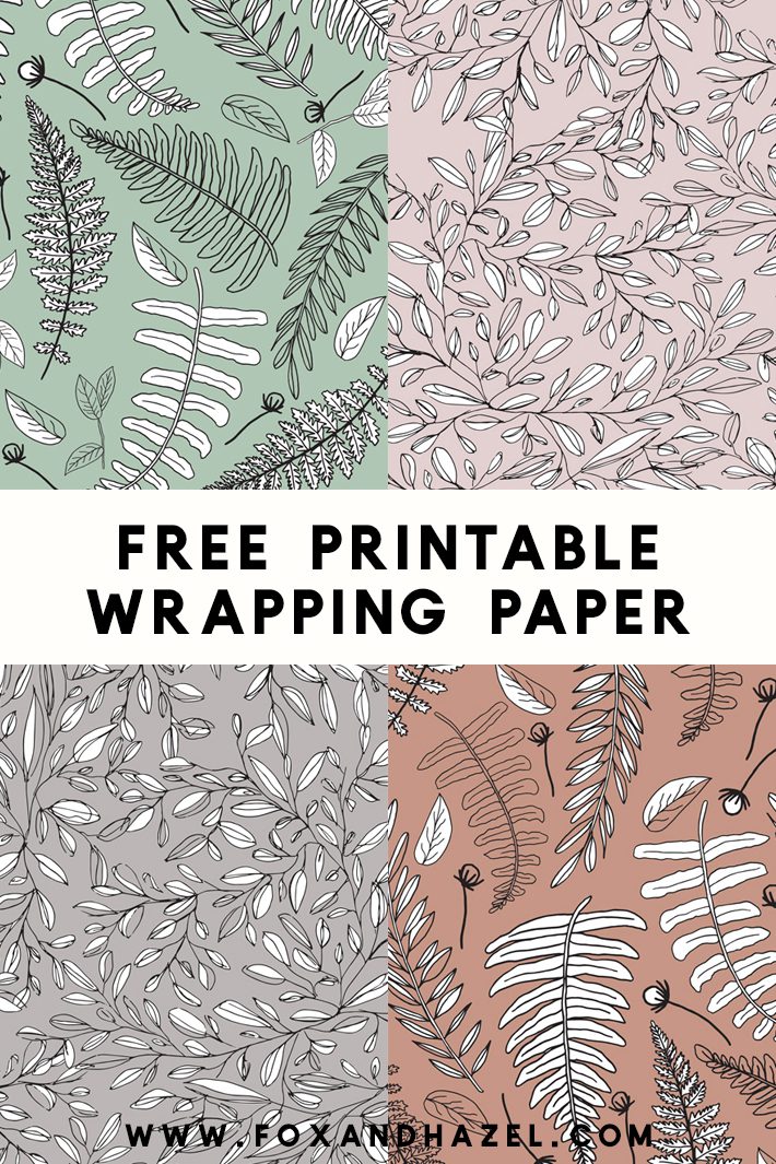 Print & Wrap Free Printable Wrapping Paper Fox + Hazel