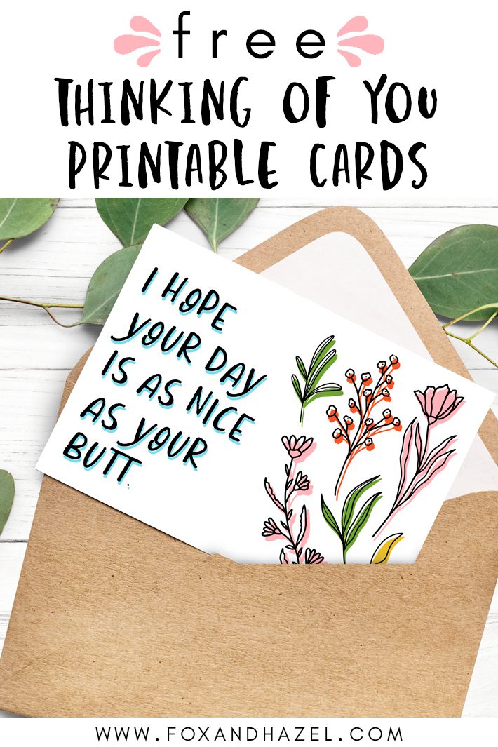 Free Printable Funny Thinking Of You Cards