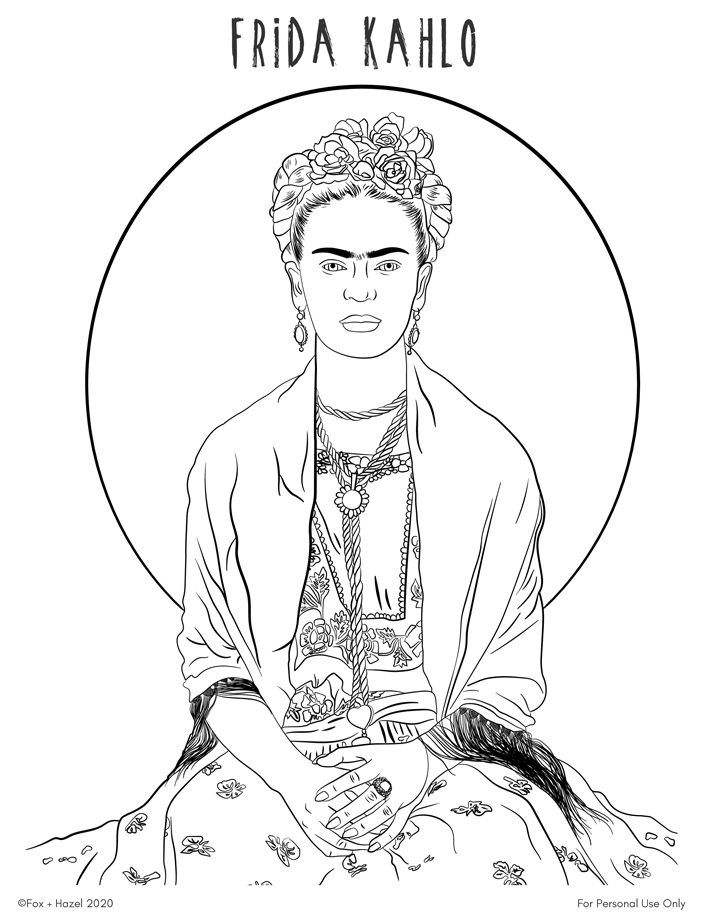 67 Frida Kahlo Coloring Pages Just Kids