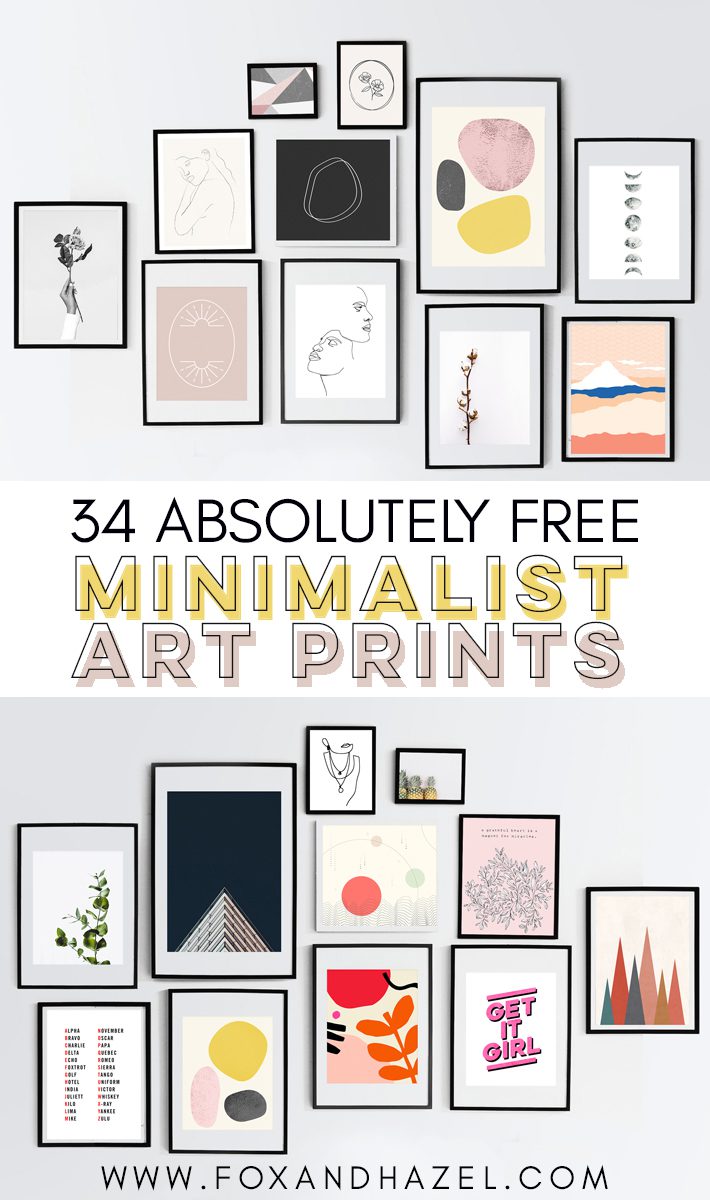 6 FREE Minimalist Mountain Art Prints
