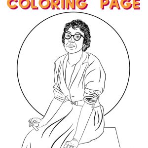 coloring page of lee krasner