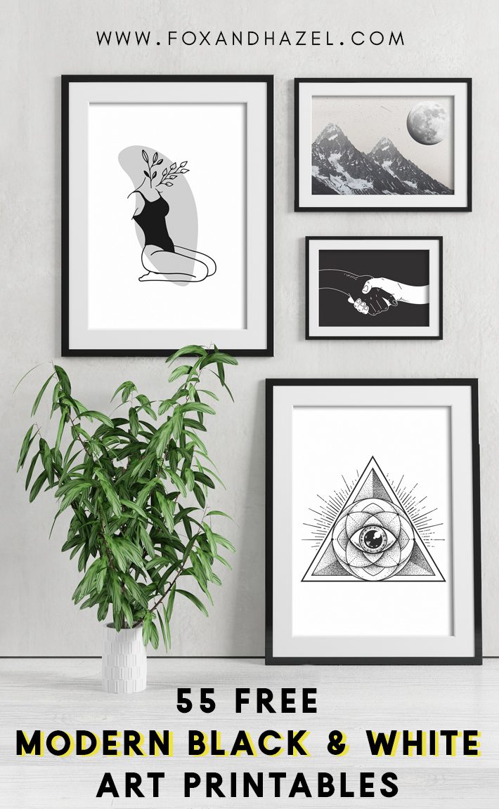 Black and deals white framed prints